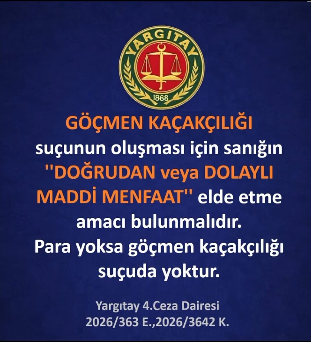 Göçmen Kaçakçılığı Suçu